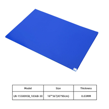 LN-1550095B_1836B-30 حصيرة لاصقة مضادة للكهرباء الساكنة ومضادة للبكتيريا تستخدم في حصيرة لاصقة ESD للمختبر