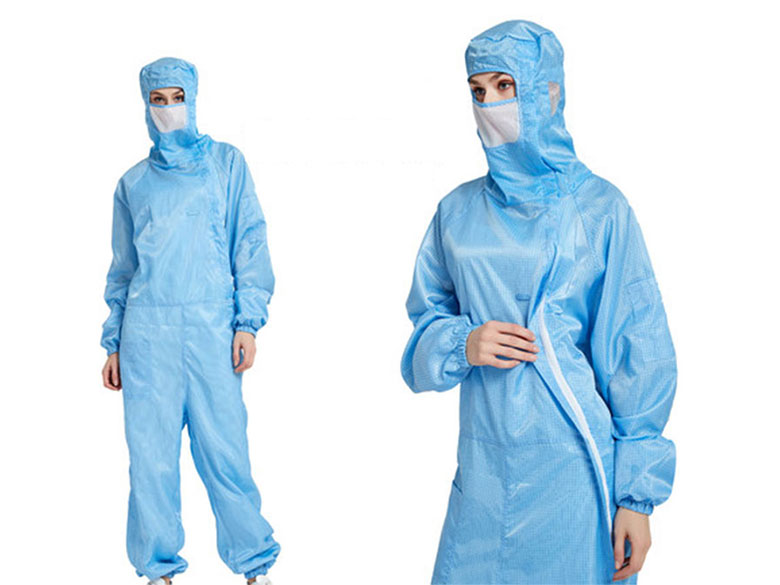 عملية المعالجة الكهروستاتيكية على نوعين من الملابس ESD